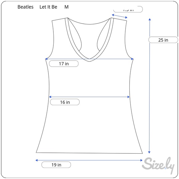Grey “Let It Be” Beatles Racerback Tank  { Vintage Concert Tees } - Picture 7 of 8